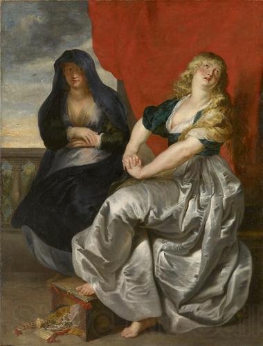 Peter Paul Rubens Reuige Magdalena und ihre Schwester Martha France oil painting art